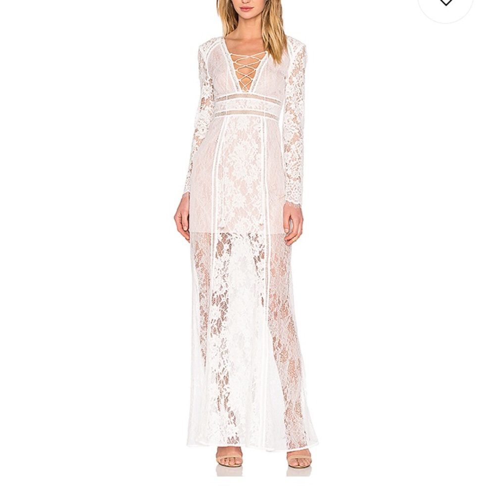 The Jetset Diaries Caribbean Lace Maxi Dress Ivory